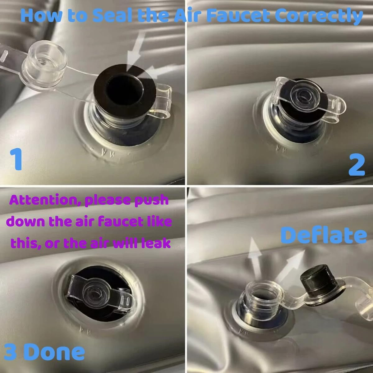 SUV Air Mattress, Thickened Car Bed Inflatable Home Air Mattress Portable Camping Outdoor Mattress, Flocking Surface, Fast Inflation (Mattress 1)