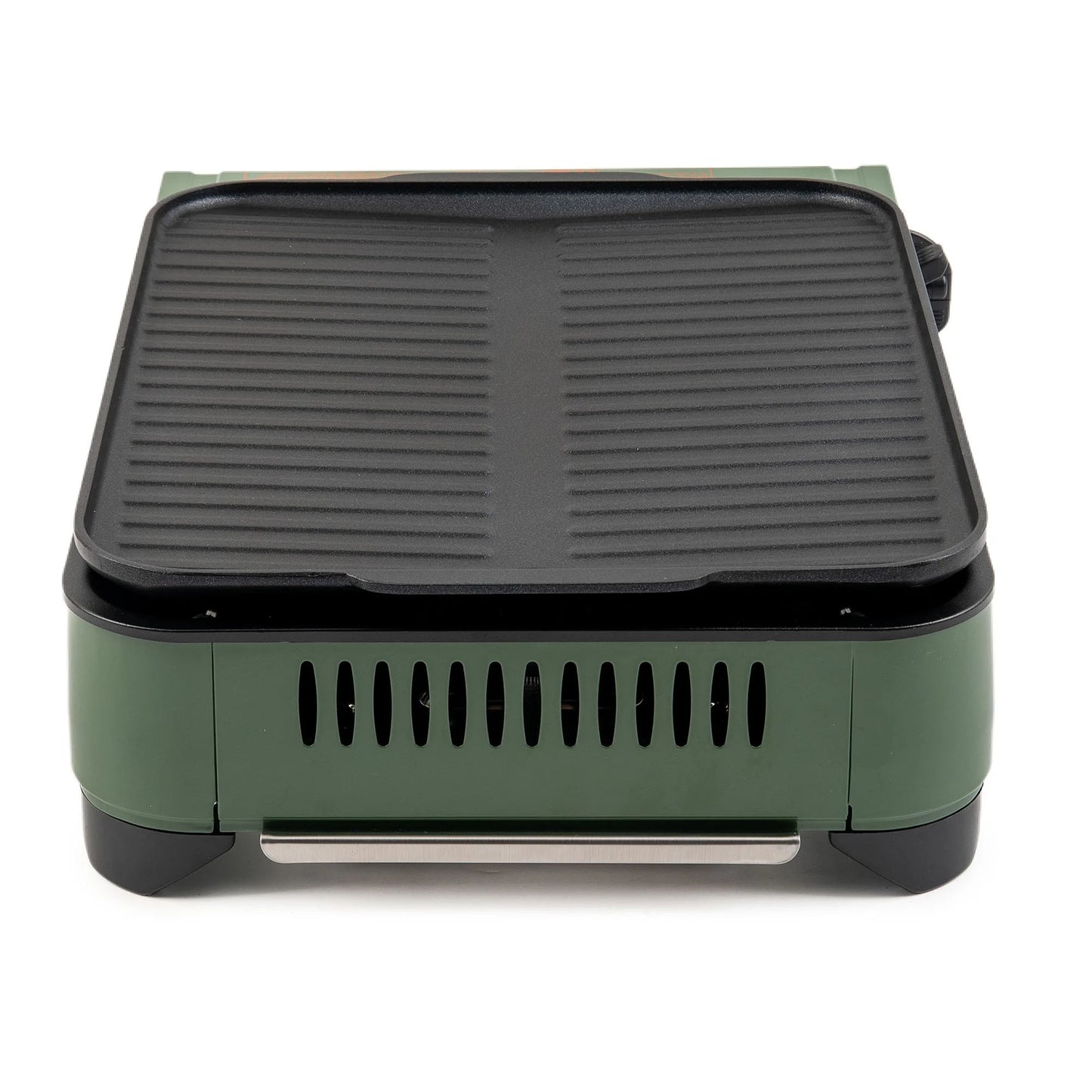 Outdoor Butane Griddle, 7650 BTU, 15"X12" Cast Aluminum Griddle Fits 4 Burgers, CSA Approved, Green Color
