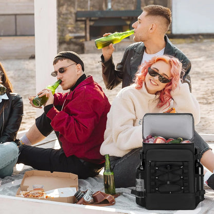 Cooler Backpack-40Cans Insulated Backpack Cooler for Men & Women,2 Leak Proof Compartments Cooler Bag for Beach, Picnic, Outdoor, Leakproof, Multi-Functional