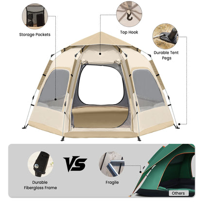6-8 Person Tent for Camping, Camping Tent with Carry Bag, Instant Tent for Outdoor/Hiking/Traveling