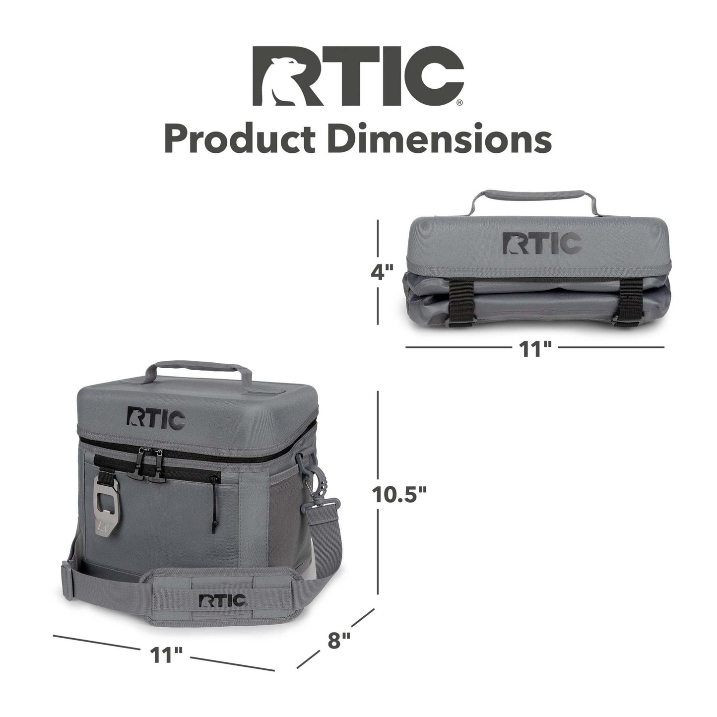 15 Can Everyday Cooler, Insulated Soft Cooler with Collapsible Design, Smoke