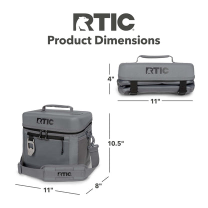 15 Can Everyday Cooler, Insulated Soft Cooler with Collapsible Design, Smoke