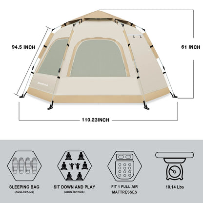 6-8 Person Tent for Camping, Camping Tent with Carry Bag, Instant Tent for Outdoor/Hiking/Traveling
