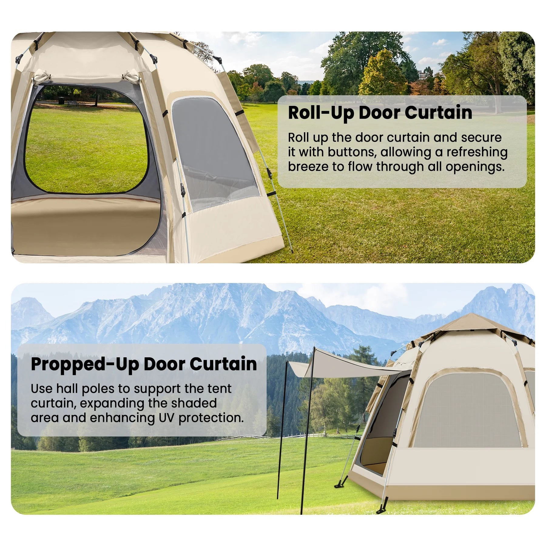 6-8 Person Tent for Camping, Camping Tent with Carry Bag, Instant Tent for Outdoor/Hiking/Traveling