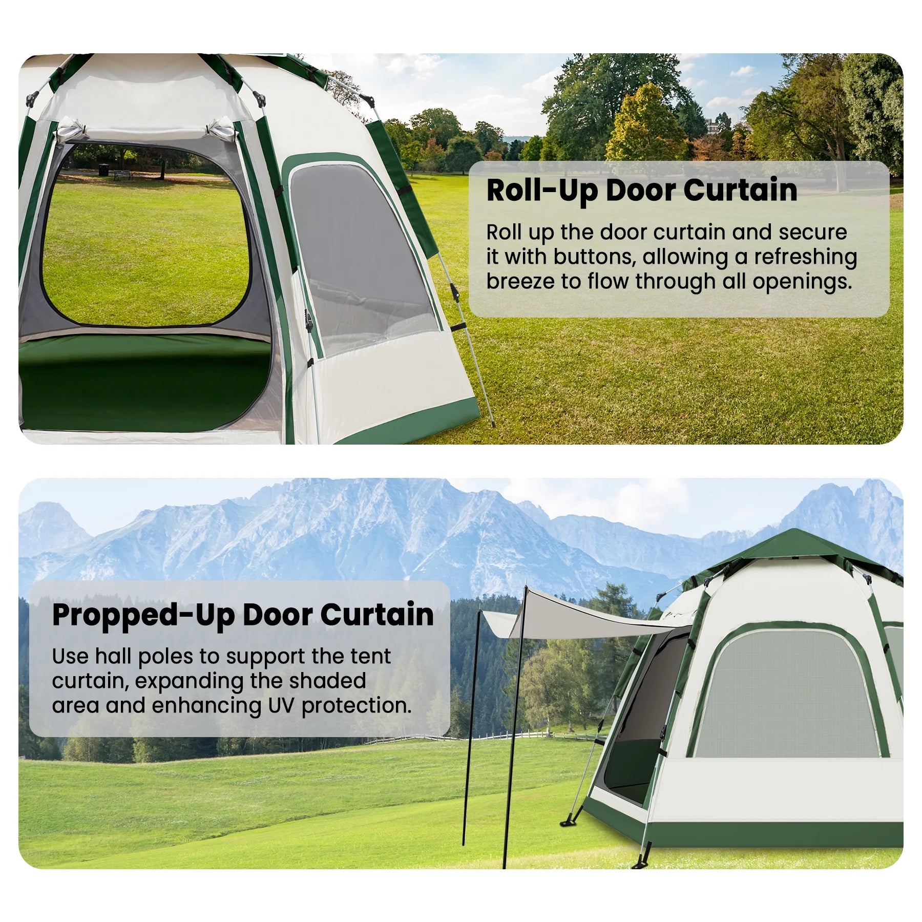 6-8 Person Tent for Camping, Camping Tent with Carry Bag, Instant Tent for Outdoor/Hiking/Traveling