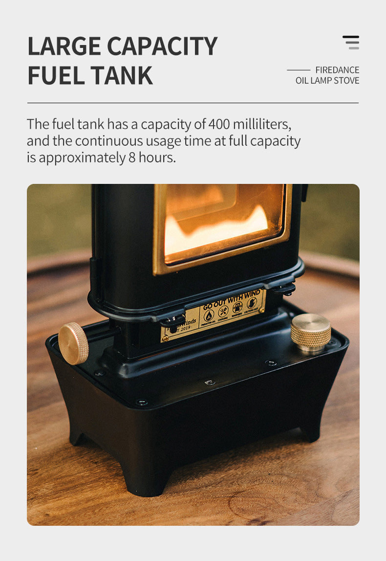 ThousWinds Firedance Oil Lamp Stove – Retro Stainless Steel Camping Lantern & Portable Cooking Stove