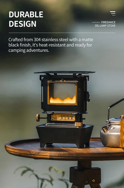 ThousWinds Firedance Oil Lamp Stove – Retro Stainless Steel Camping Lantern & Portable Cooking Stove