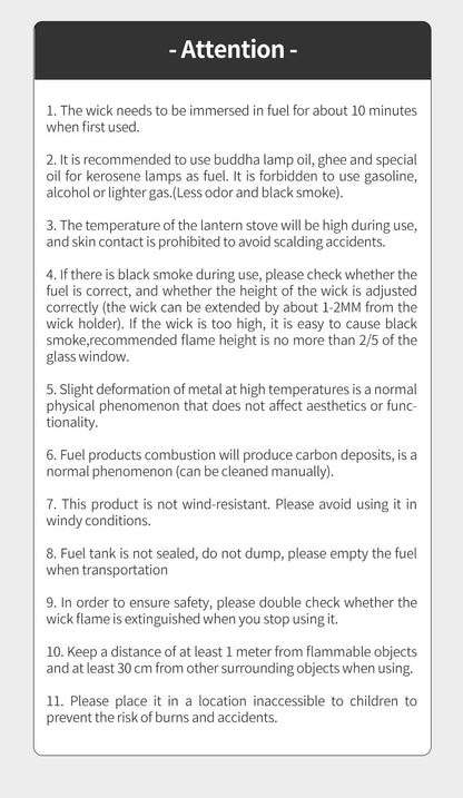 ThousWinds Firedance Oil Lamp Stove – Retro Stainless Steel Camping Lantern & Portable Cooking Stove