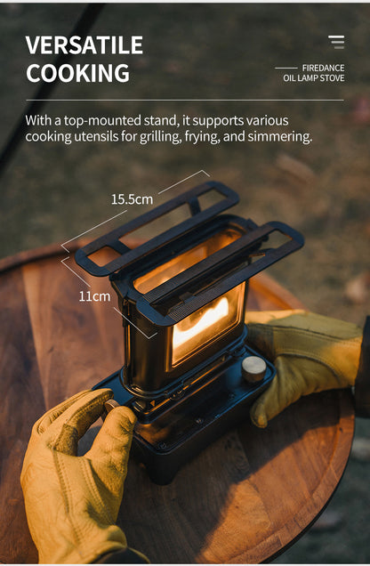 ThousWinds Firedance Oil Lamp Stove – Retro Stainless Steel Camping Lantern & Portable Cooking Stove