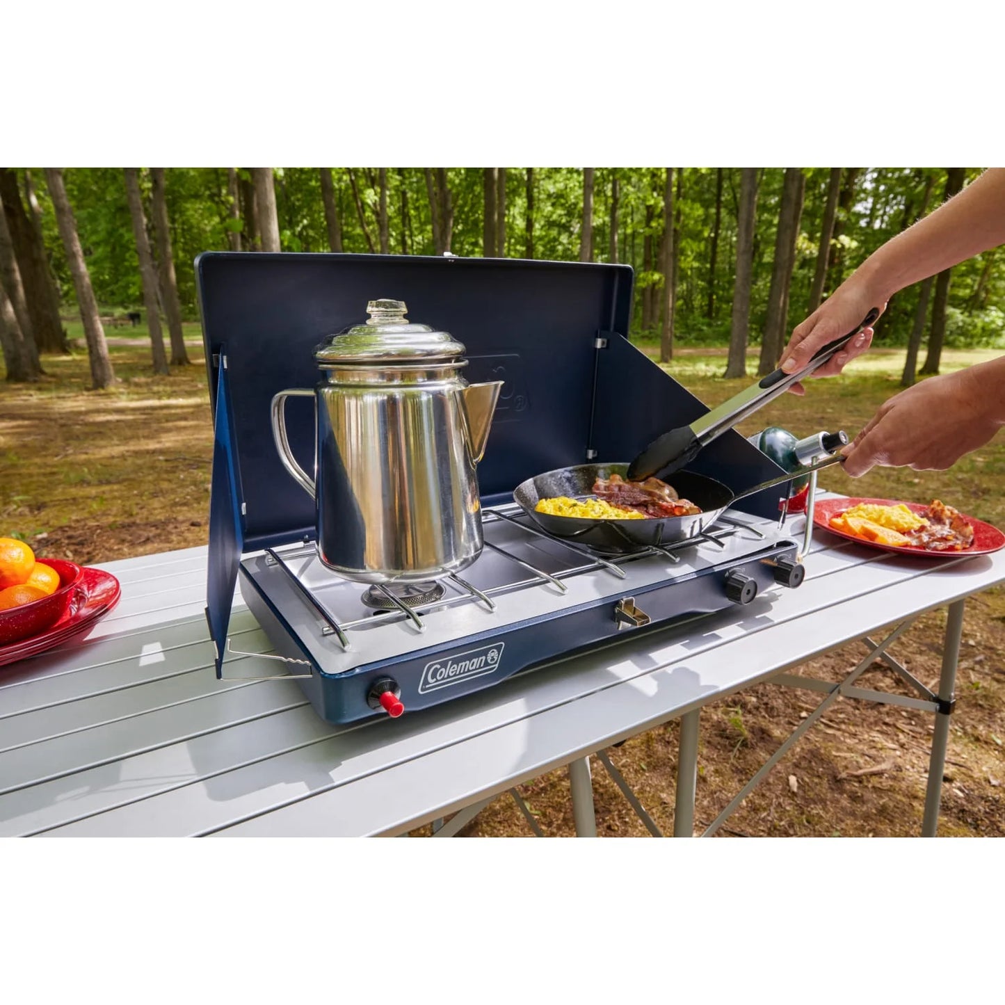 Classic 3-In-1 Camping Stove, 2 Burners, Blue Nights
