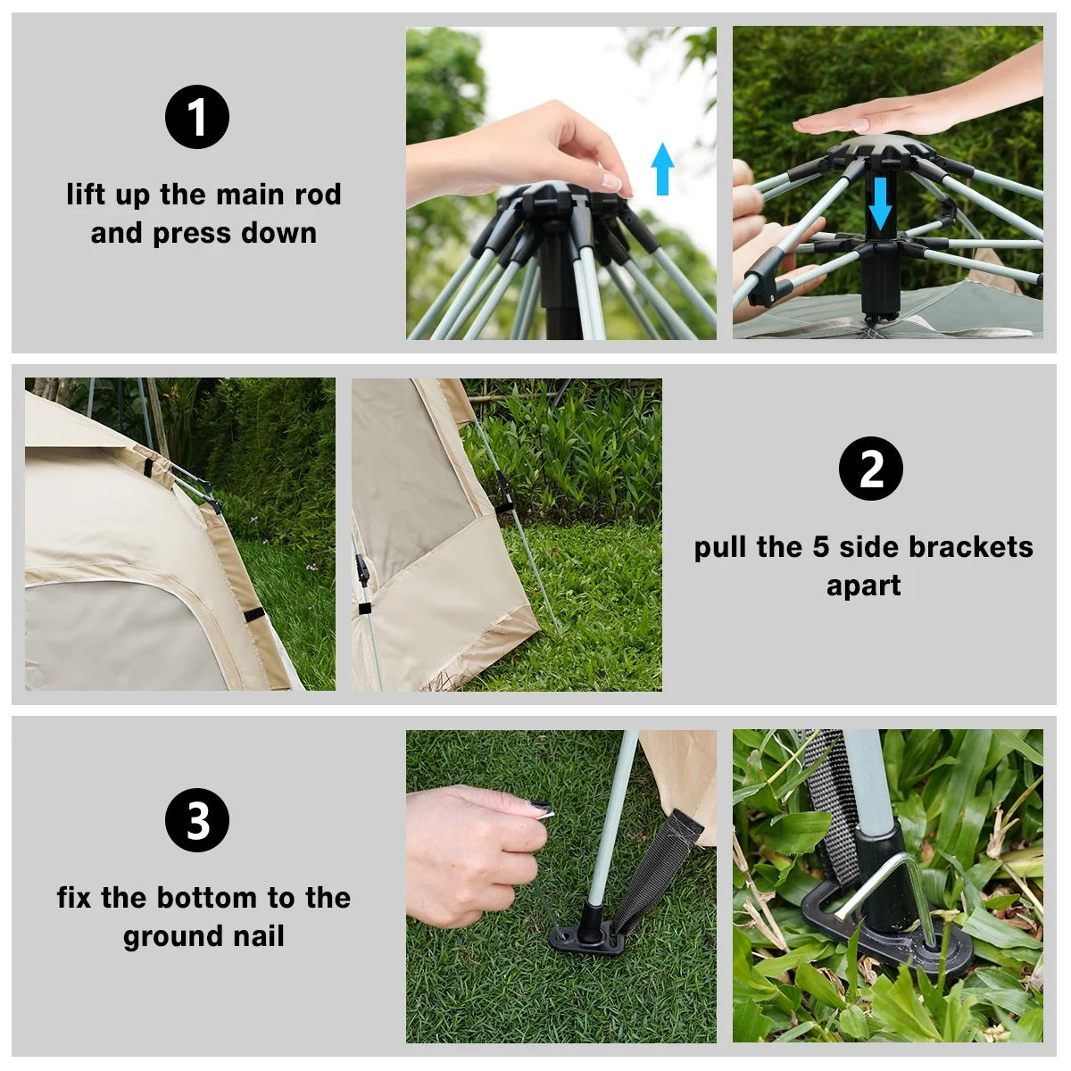 6-8 Person Tent for Camping, Camping Tent with Carry Bag, Instant Tent for Outdoor/Hiking/Traveling