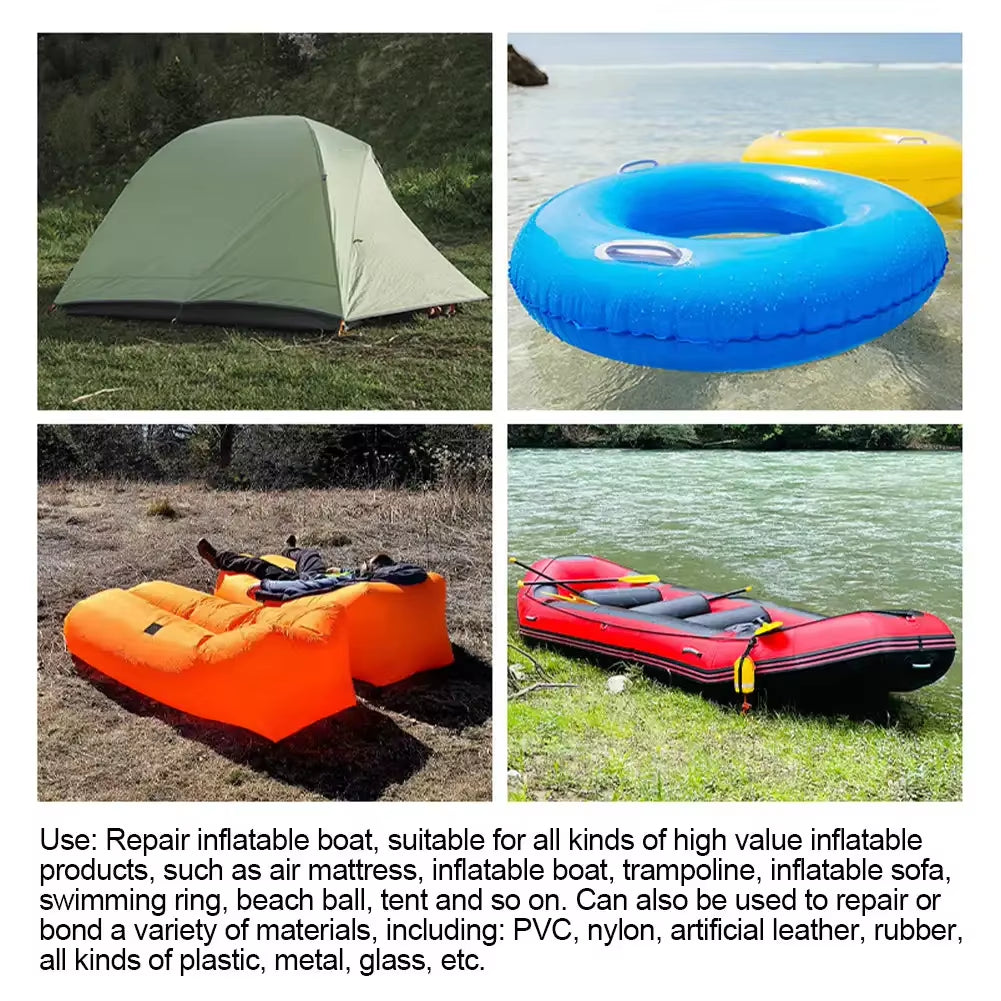 Tent Repair Tape Kit Waterproof Clear Camping Gear Air Mattress Repair Tape Patch Kit for Outdoor Tarp Boat Covers Sail