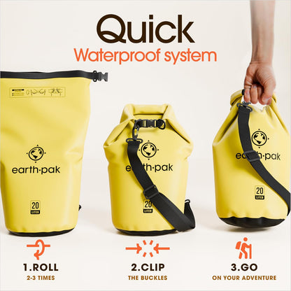 Waterproof Dry Bag - Roll Top Waterproof Backpack Sack Keeps Gear Dry for Kayak with Waterproof Phone Case