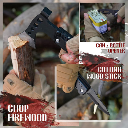Christmas Stocking Stuffers, Gifts for Men Dad Husband, Unique Anniversary Birthday Gifts Idea for Him, Multitool Axe Hammer Camping Accessories, Cool Hunting Fishing Hiking Presents