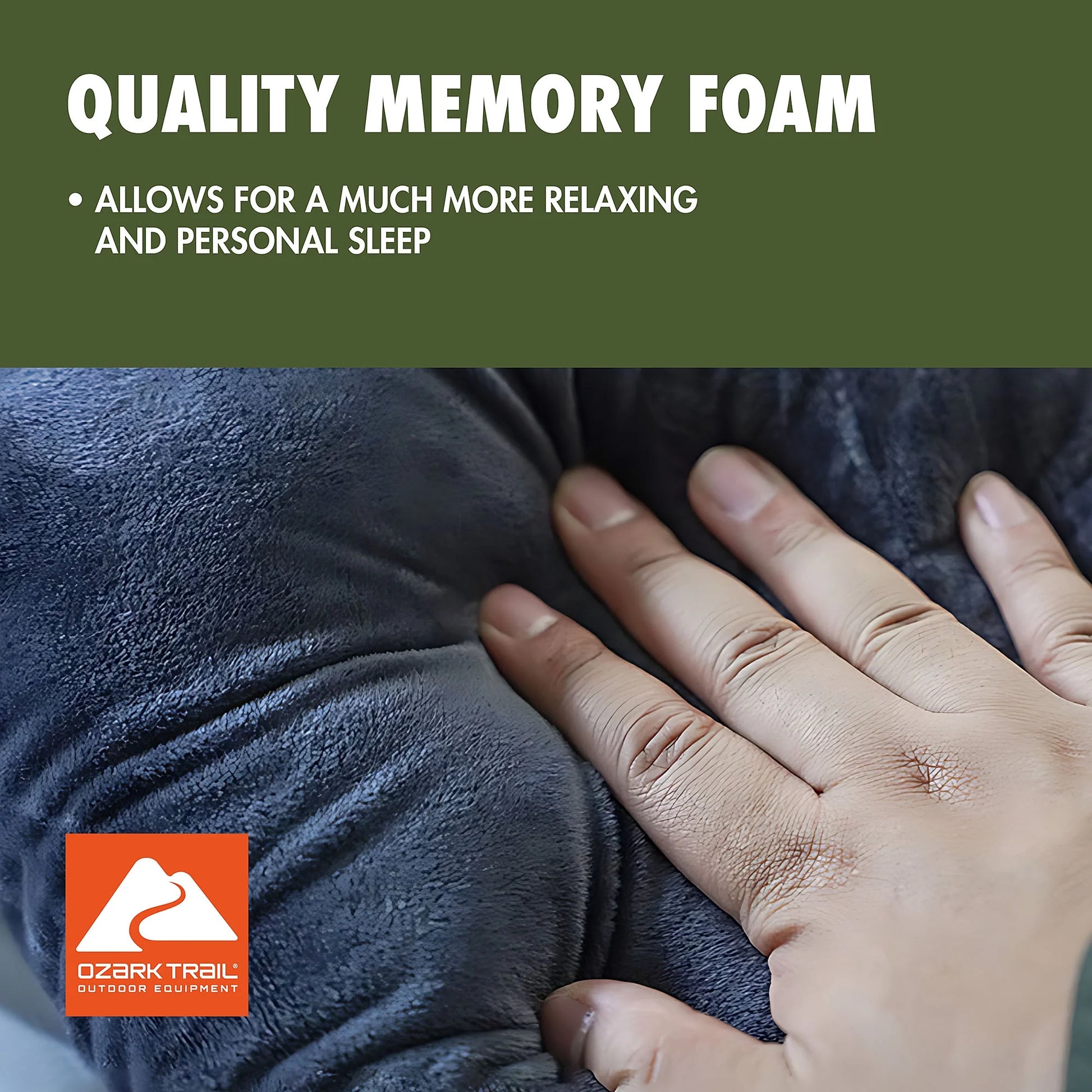 (2 Pack)  Memory Foam Camping Pillow, Adult Use, Dark Grey Color.