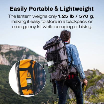 Camping Lantern Rechargeable, 1500LM 4400Mah Camping Lights with 5 Light Modes, IP44 Waterproof Flashlight for Power Outages, Emergency, Home