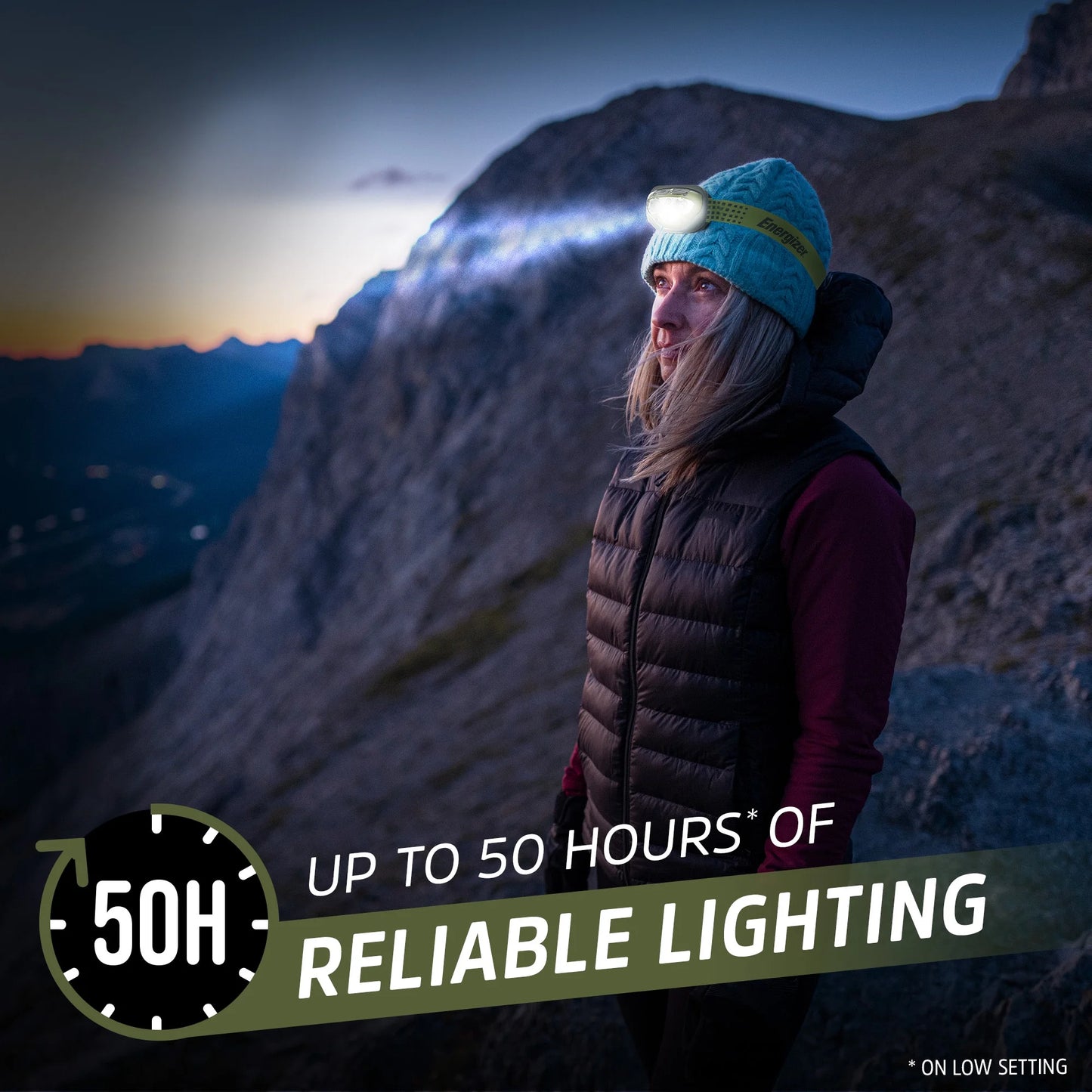 (2 Pack)  Vision Ultra HD LED Headlamp, Bright 550 Lumens, for Camping, Running, Jogging, Hunting, Hiking, Reading and Tactical Use, 3 AAA Batteries Included