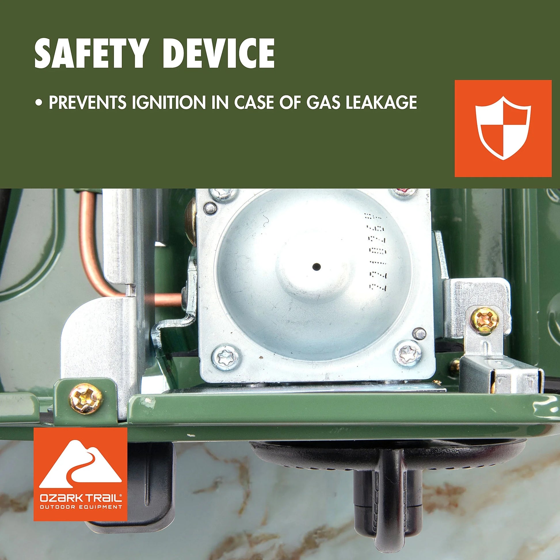 Outdoor Butane Griddle, 7650 BTU, 15"X12" Cast Aluminum Griddle Fits 4 Burgers, CSA Approved, Green Color