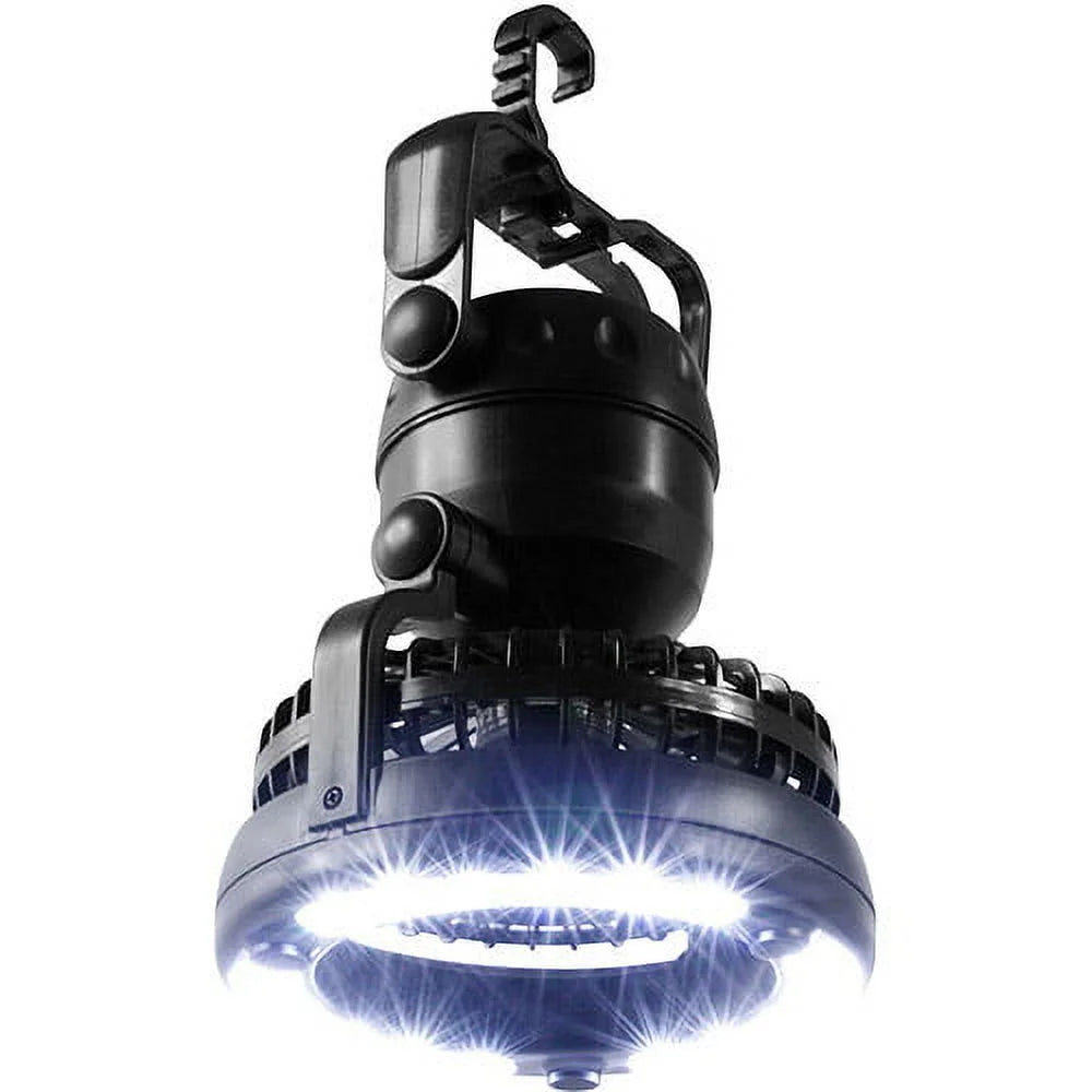 Wakeman Outdoors Camping Lantern with Ceiling Fan 18 LED Bulbs 2-Speed