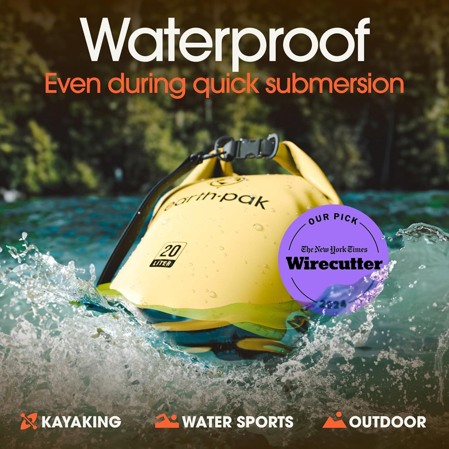 Waterproof Dry Bag - Roll Top Waterproof Backpack Sack Keeps Gear Dry for Kayak with Waterproof Phone Case