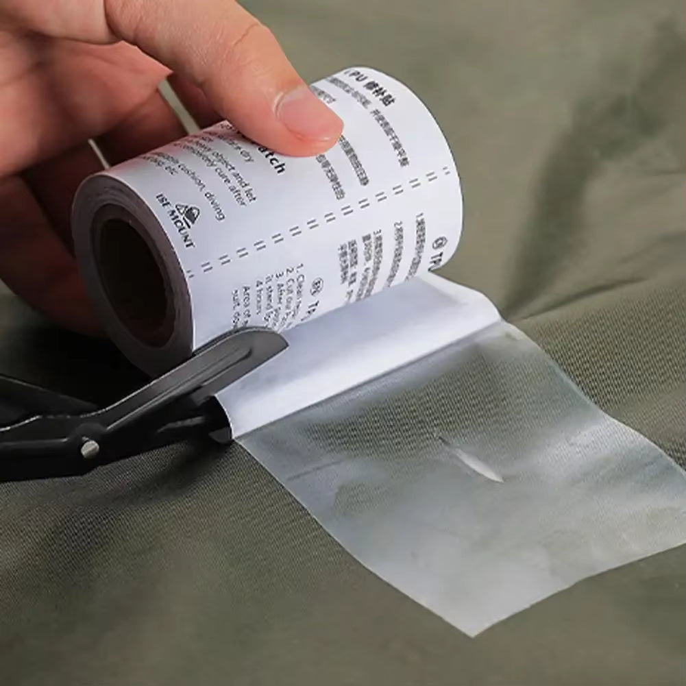 Tent Repair Tape Kit Waterproof Clear Camping Gear Air Mattress Repair Tape Patch Kit for Outdoor Tarp Boat Covers Sail