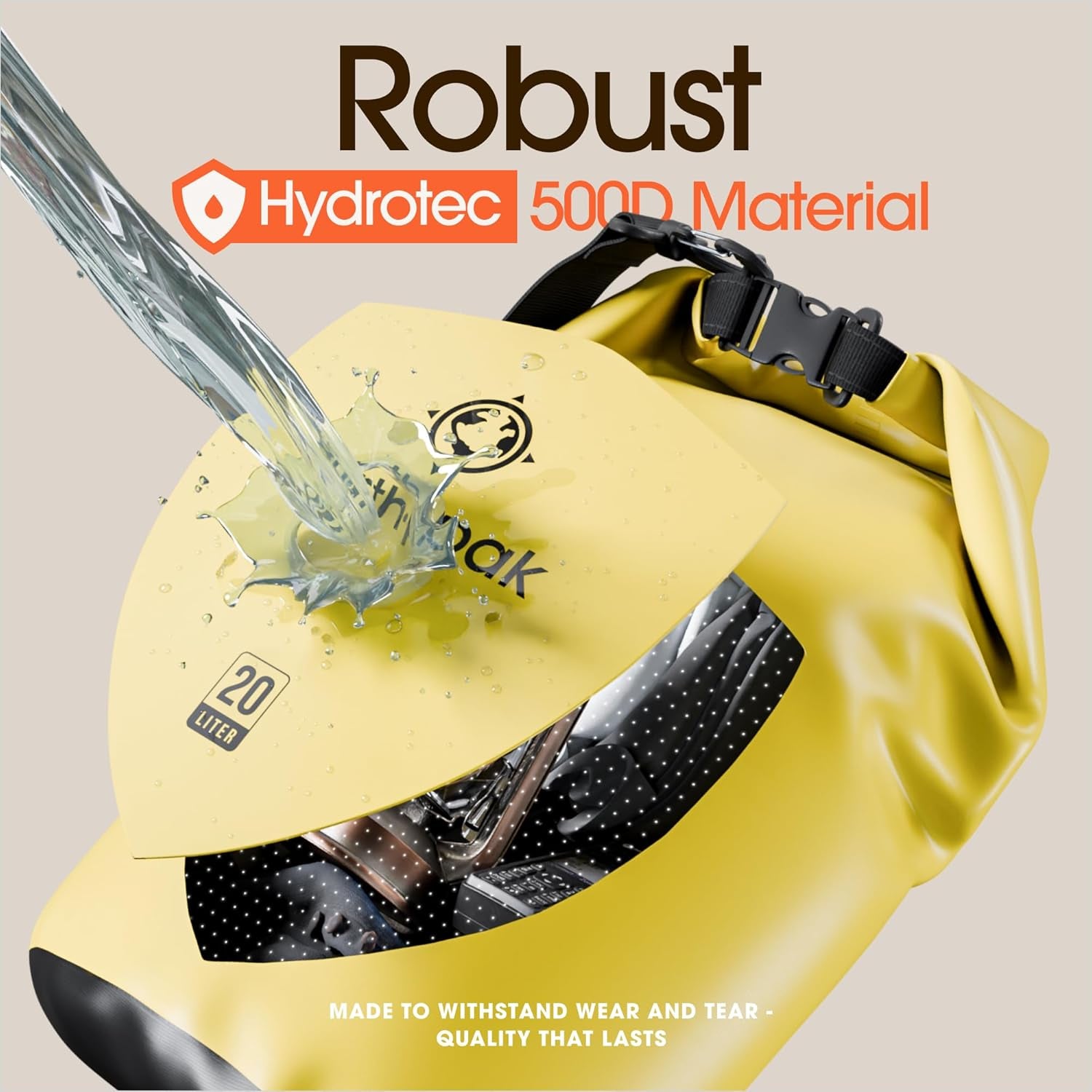 Waterproof Dry Bag - Roll Top Waterproof Backpack Sack Keeps Gear Dry for Kayak with Waterproof Phone Case