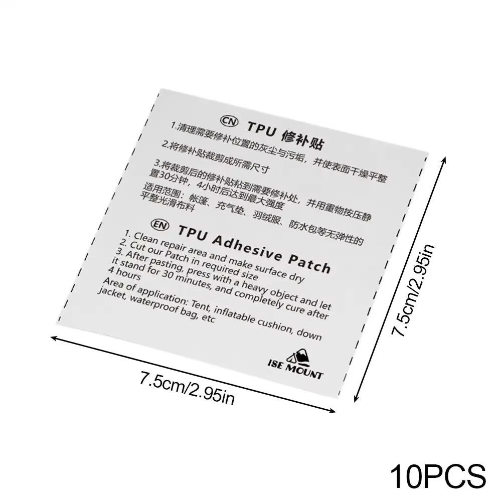 Tent Repair Tape Kit Waterproof Clear Camping Gear Air Mattress Repair Tape Patch Kit for Outdoor Tarp Boat Covers Sail